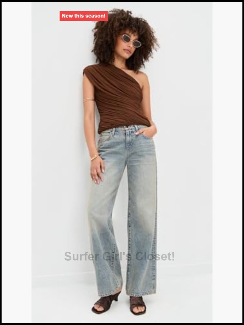One Shoulder Sleeveless Ruched Top - Picture 3 of 6